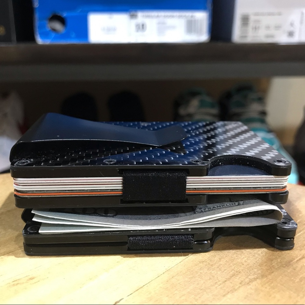 Carbon Fiber Money Clip. Low Profile Wallet. Gem